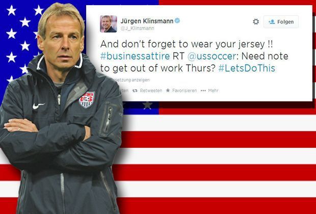 
                <strong>"Vergesst nicht, euer Trikot anzuziehen!"</strong><br>
                US-Coach Jürgen Klinsmann fordert im wichtigen Spiel seiner US-Boys gegen Deutschland vor allem Zusammenhalt: "Vergesst nicht, euer Trikot anzuziehen!"...
              