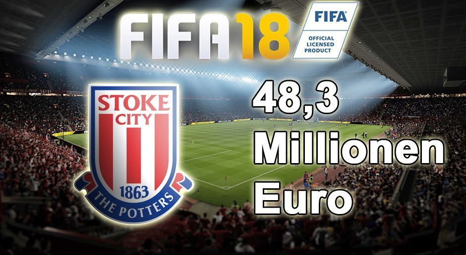 
                <strong>FIFA 18 Karriere: Stoke City</strong><br>
                Platz 22: 48,3 Millionen Euro.
              