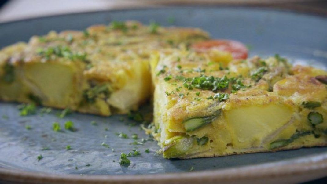 Ei-los glücklich mit unseren veganen Tortilla.