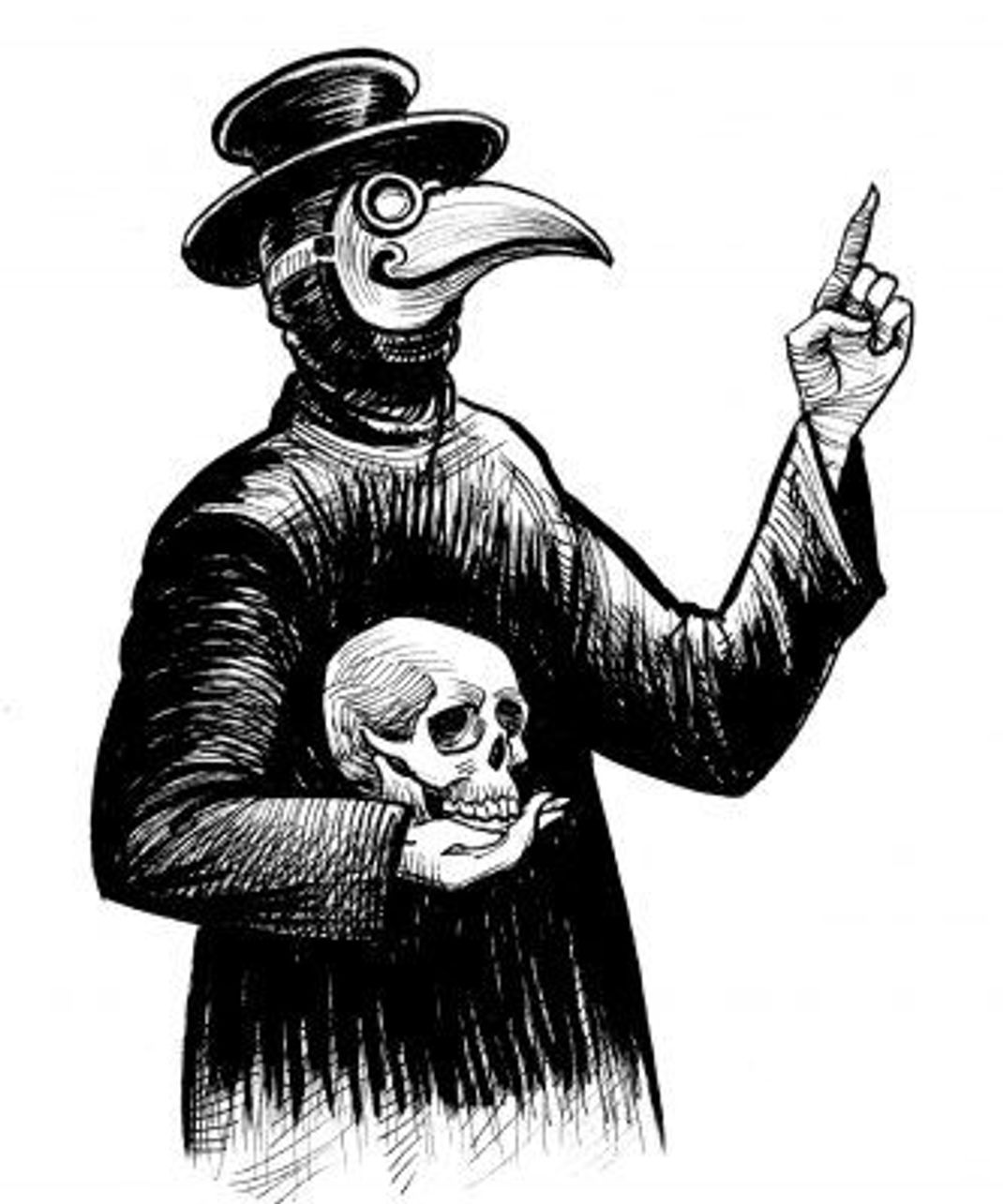 Die Schnabelmaske ist das bekannteste Symbol für den schwarzen Tod, die Pest.