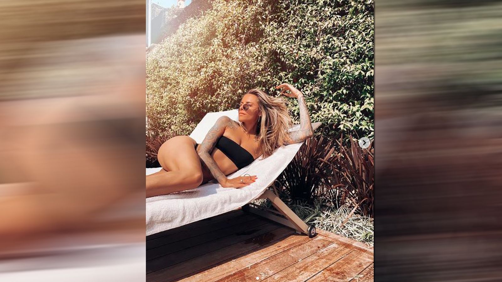 
                <strong>Sophia Thomalla</strong><br>
                Dass das Fitness-Programm offenbar seine Wirkung nicht verfehlt hat, zeigen Sophias Instagram-Bilder.
              