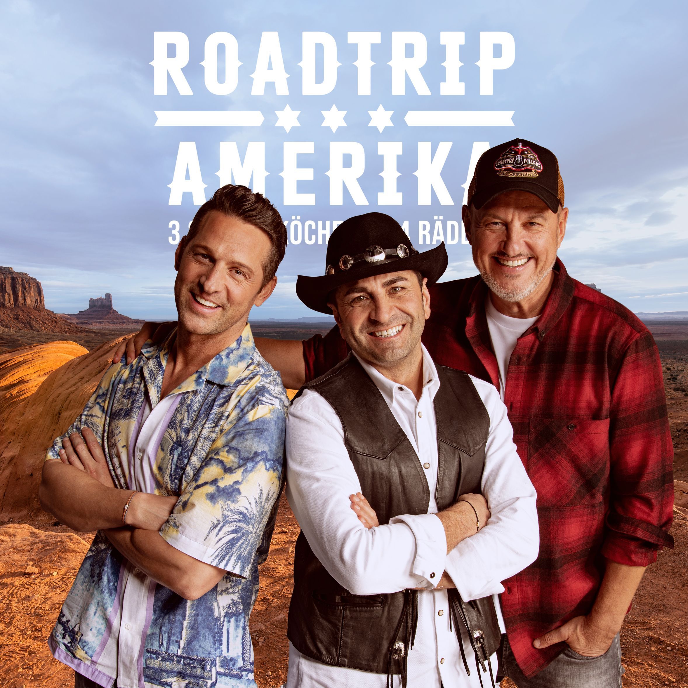  Alexander Kumptner; Ali Güngörmüş; Frank Rosin bei "Roadtrip Amerika"