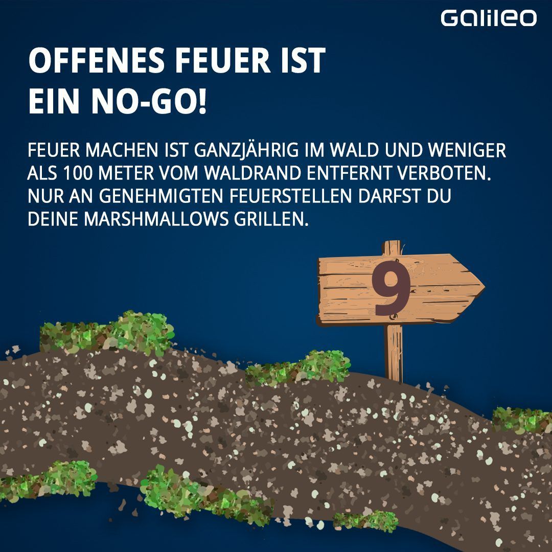 Offene Feuer sind fahrlässig und deswegen ein absolues No-Go.