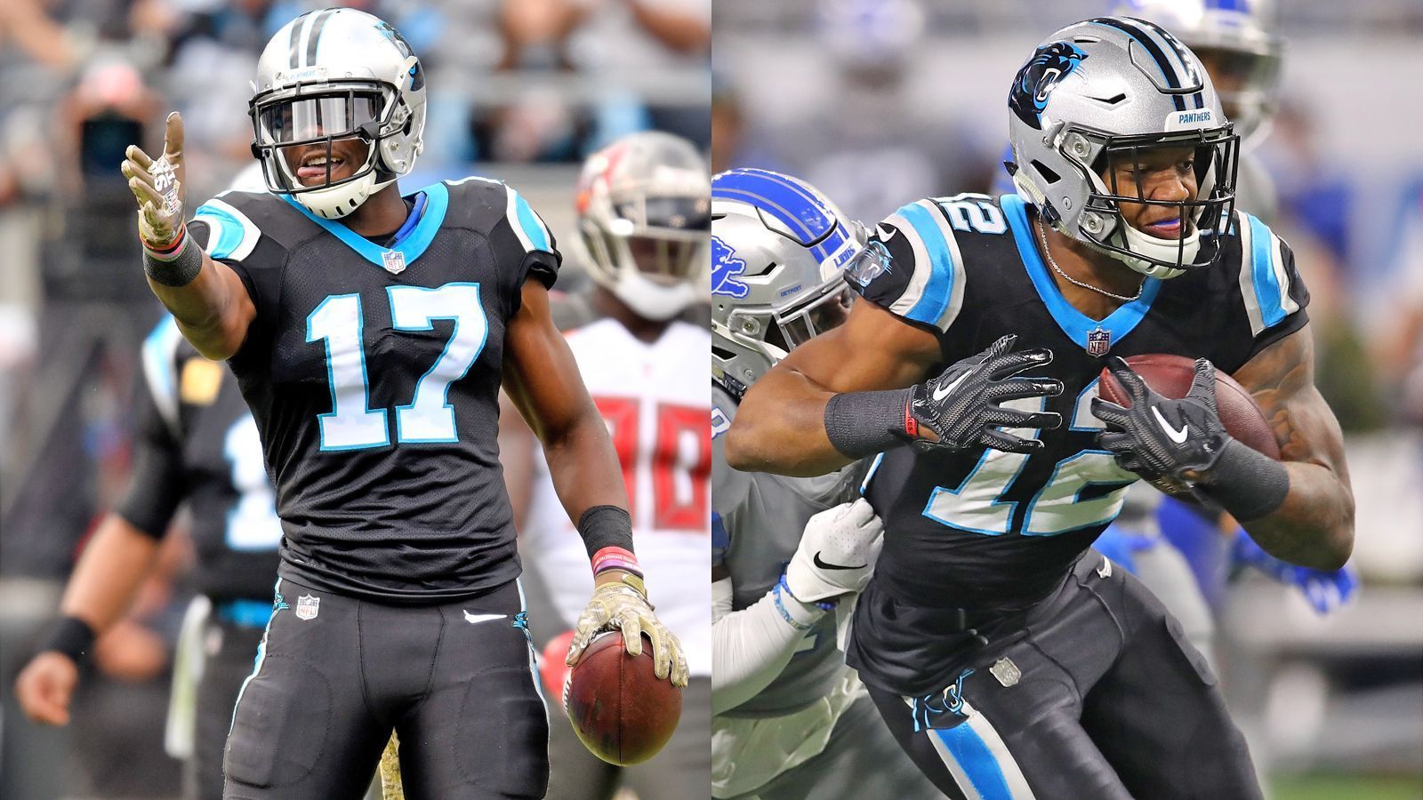 
                <strong>16. Platz: Carolina Panthers </strong><br>
                Devin Funchess und D.J. Moore&#x2022; 1.081 Yards <br>&#x2022; 79 Receptions <br>&#x2022; 5 Touchdowns<br>
              