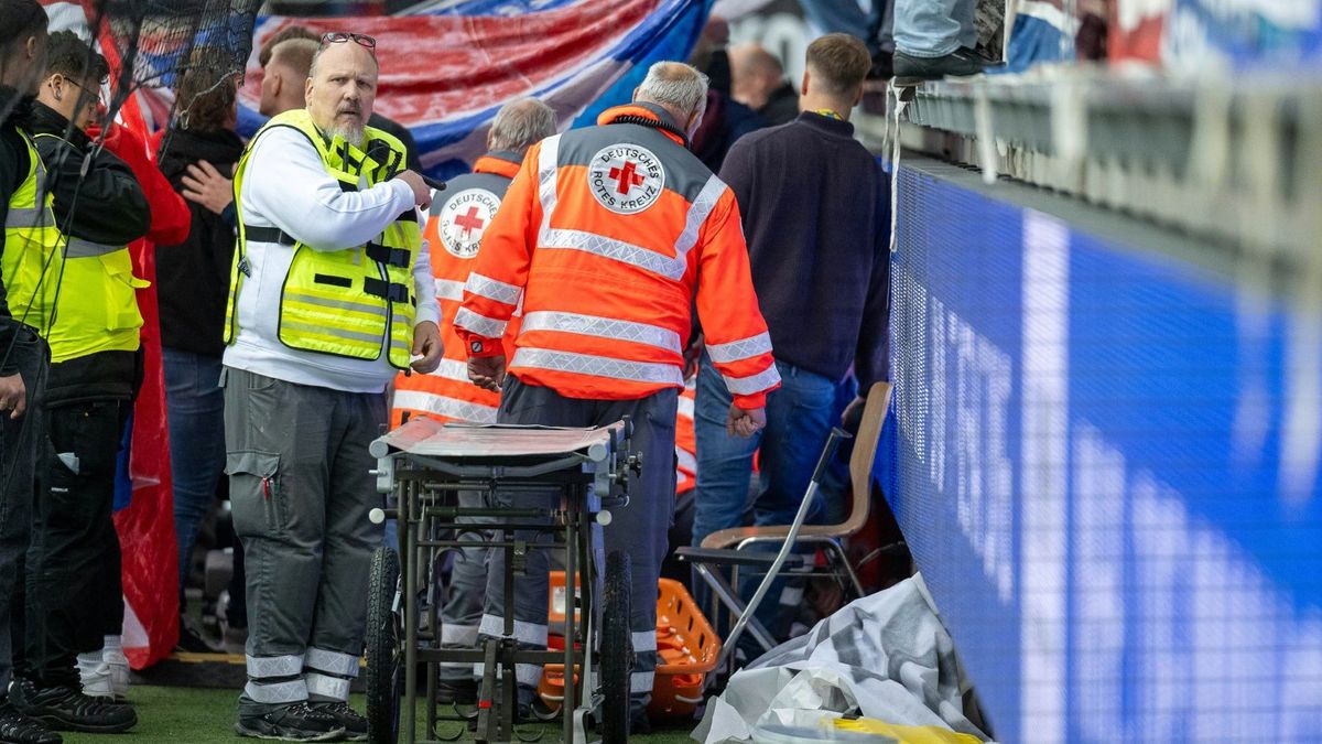 Ein Fan des FCH musste behandelt werden