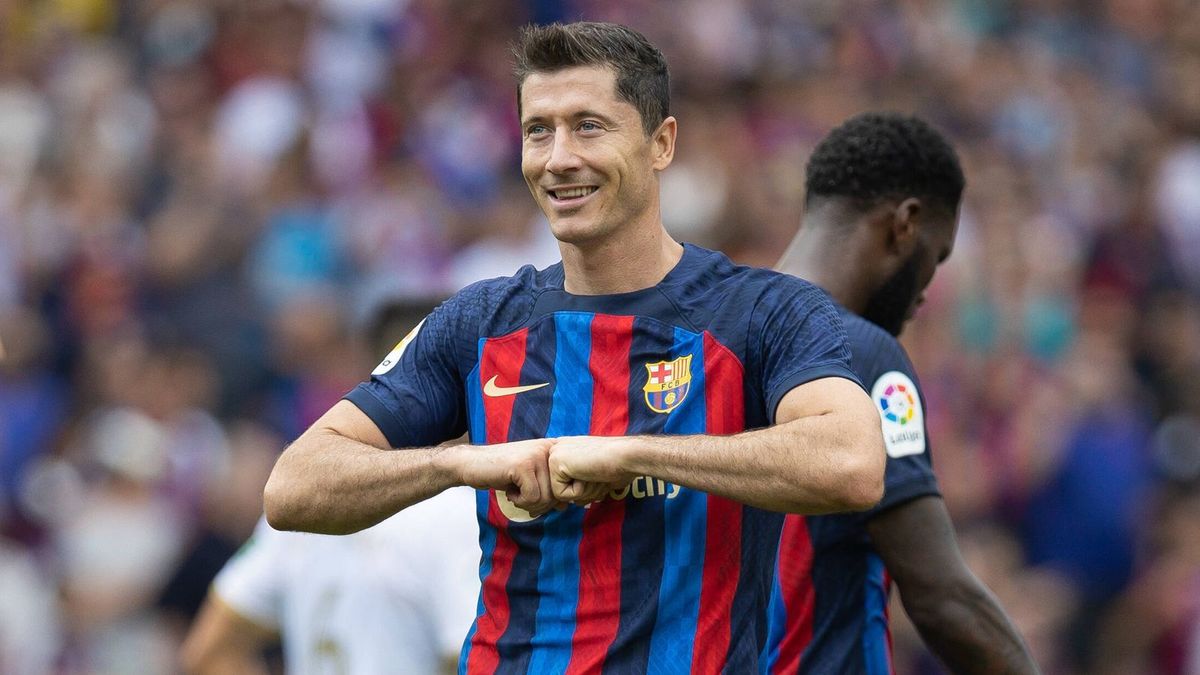 Lewandowski jubelt nach seinem Doppelpack gegen Elche