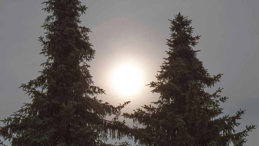 Bad Wörishofen im Unterallgäu: Waldbrände in Kanada sorgen für trüben Himmel über Bayern.