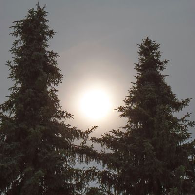 Bad Wörishofen im Unterallgäu: Waldbrände in Kanada sorgen für trüben Himmel über Bayern,. imago images 0822031312