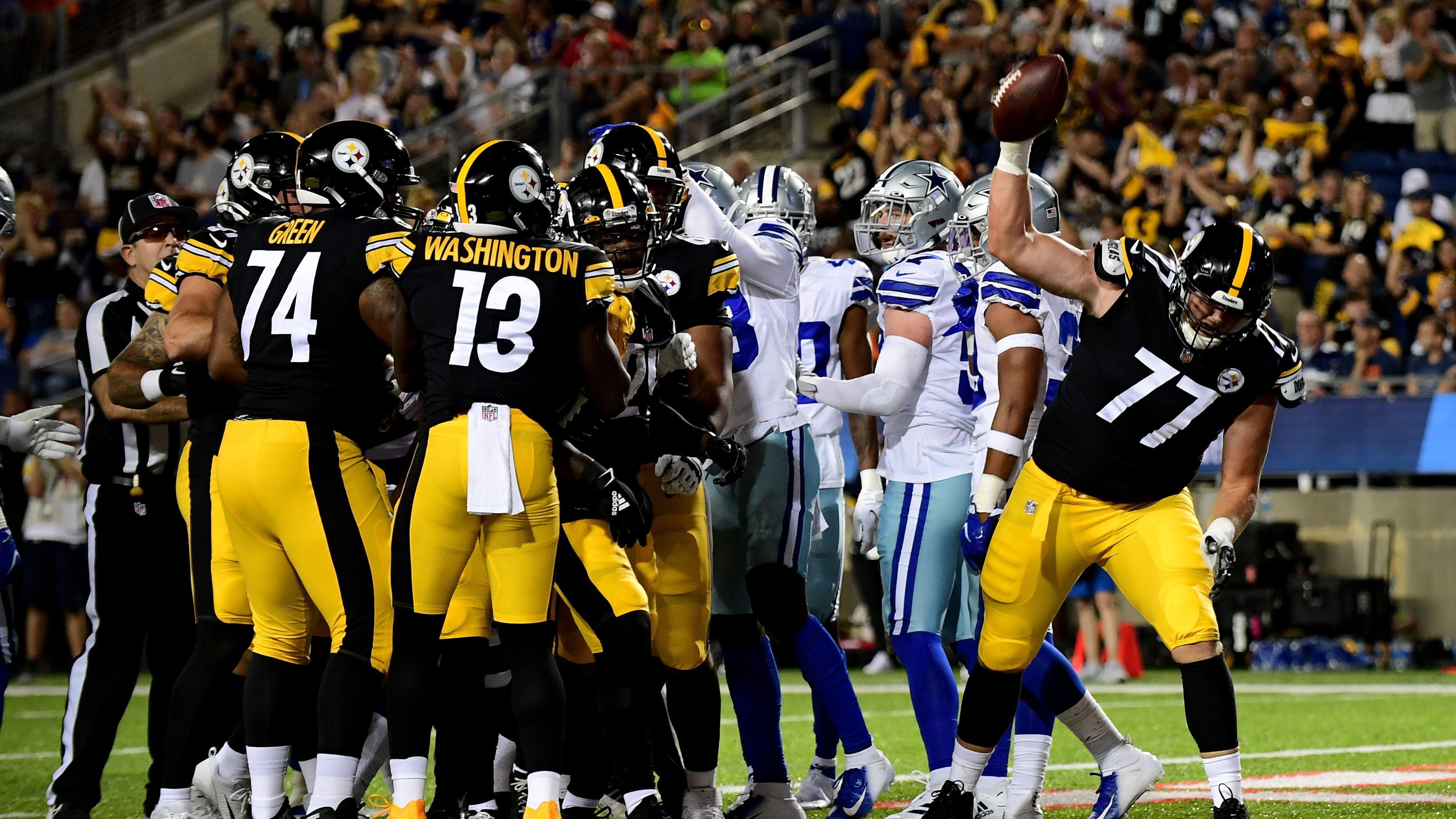 <strong>27. Platz: Pittsburgh Steelers - 86 <strong>Flaggen</strong></strong><br>Yards: 753