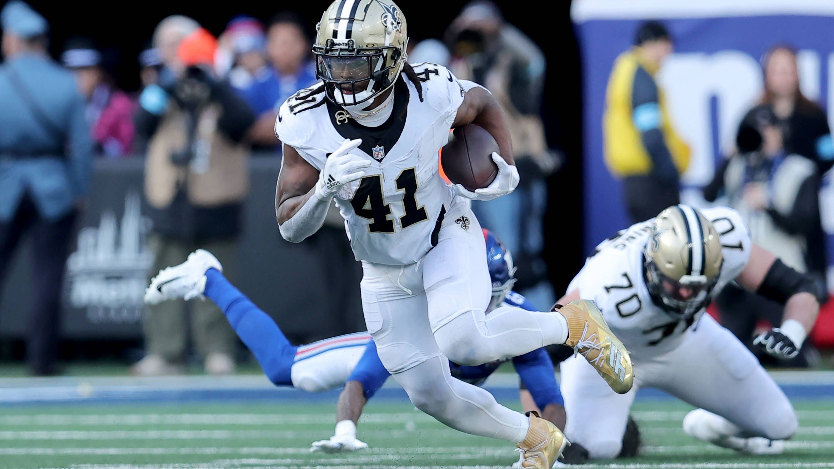 <strong>Alvin Kamara (New Orleans Saints)</strong><br>Distanz: 74 Yards