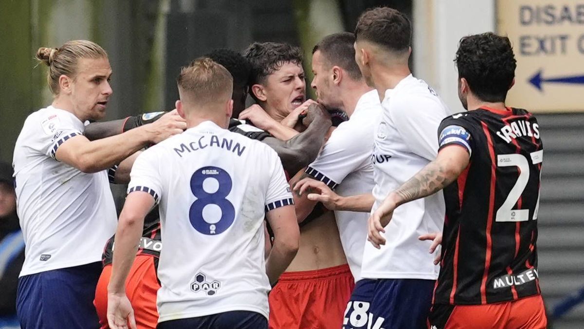 File photo dated 22 09 24 of Blackburn Rovers Owen Beck being confronted by Preston North End s Milutin Osmajic. The Preston striker has been given an eight-match suspension and fined £15,000 after...