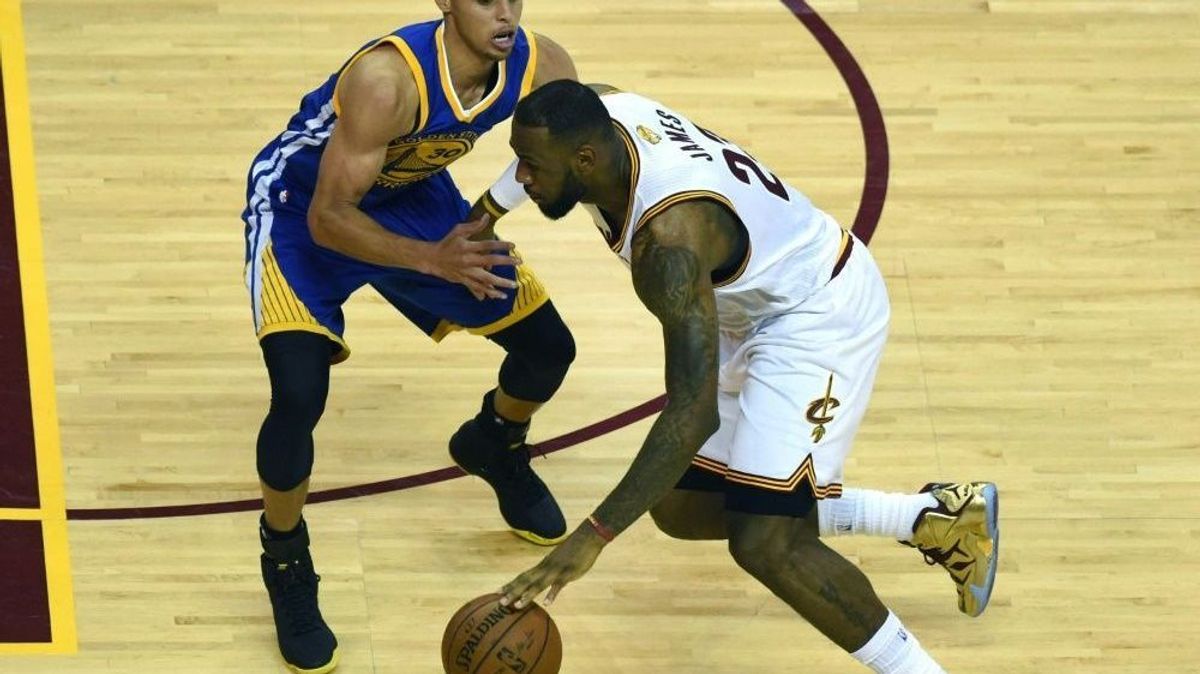 All-Star-Kapitäne: Stephen Curry (l.) und LeBron James