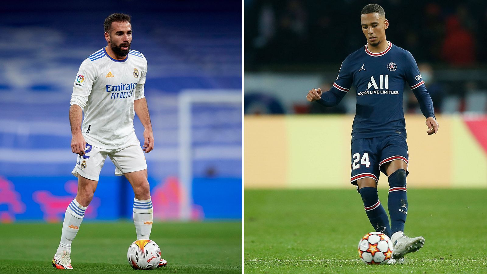 
                <strong>Rechtsverteidiger: Daniel Carvajal gegen Thilo Kehrer</strong><br>
                Eigentlich ist bei Paris Achraf Hakimi hinten rechts gesetzt. Allerdings hat sich der Marokkaner eine Oberschenkelverletzung zugezogen und muss deshalb passen. Dafür rutscht Deutschlands Nationalspieler Thilo Kehrer in die Mannschaft. Kehrer, eigentlich ein gelernter Innenverteidiger, könnte es mit seinem Gegenspieler Vinicius Jr schwer haben. Mehr Erfahrung bringt Reals Rechtsverteidiger Daniel Carvajal mit. Auf den Ex-Leverkusener können sich die Spanier mehr oder weniger immer verlassen. Punkt für Madrid: 4:4.
              