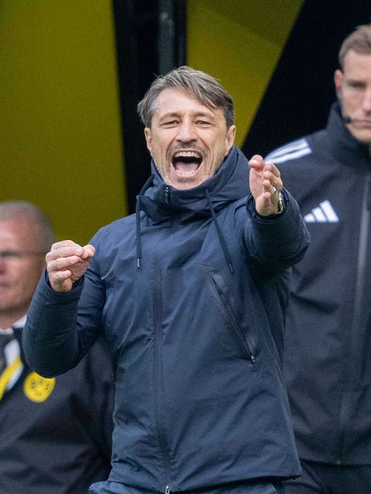 04.10.2025: Fußball: Borussia Dortmund - RB Leipzig, 6. Spieltag im Signal-Iduna-Park. Trainer Niko Kovac (Borussia Dortmund) reagiert. WICHTIGER HINWEIS: Gemäß den Vorgaben der DFL und des DFB ist...