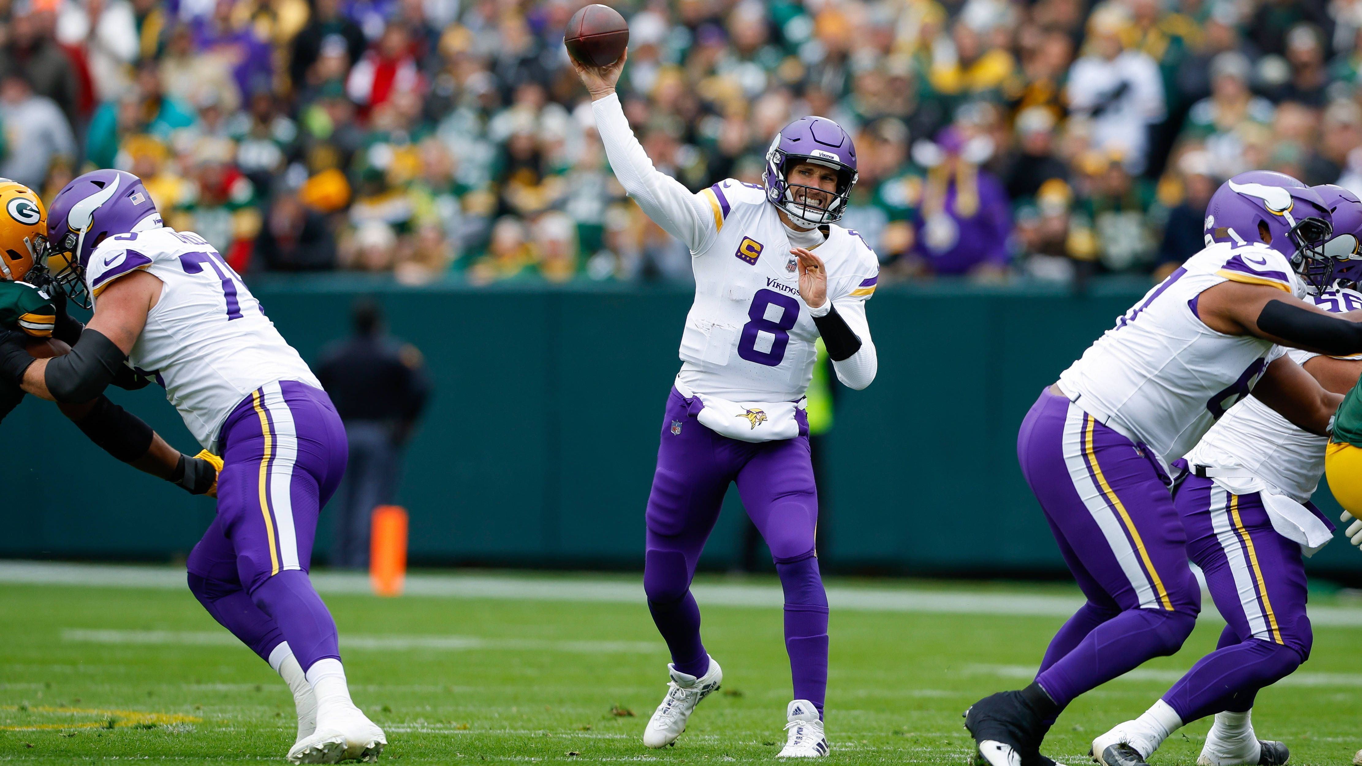 <strong>Platz 4: Minnesota Vikings</strong><br>Gesamtentfernung: 405 Yards<br>Passing Touchdowns insgesamt: 30<br>Häufig eingesetzte Quarterbacks: Kirk Cousins (Foto, 18 TDs in 8 Spielen), Nick Mullens (7 TDs in 5 Spielen) und Joshua Dobbs (5 TDs in 5 Spielen)