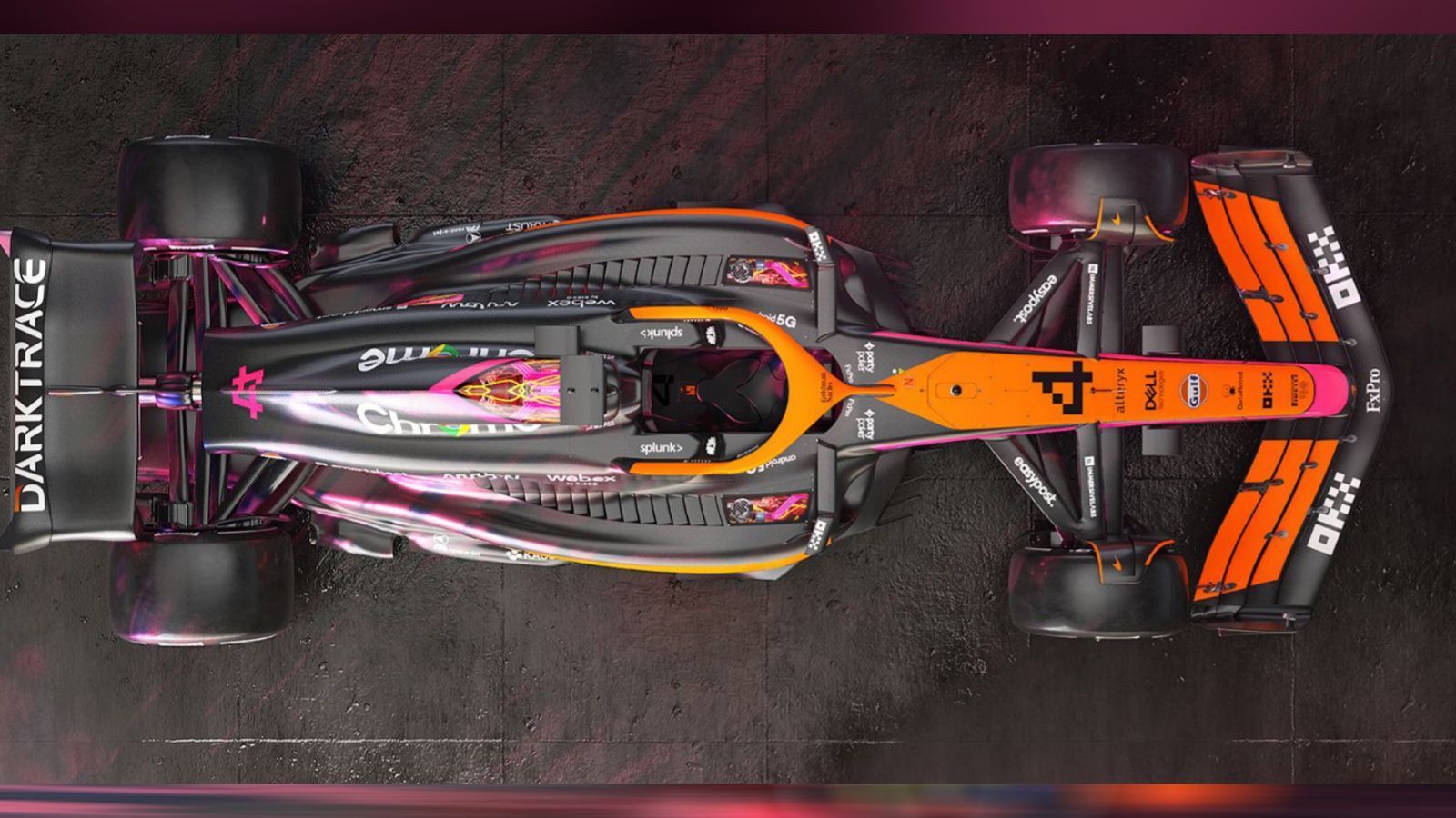 
                <strong>McLaren in Japan 2</strong><br>
                ... dabei bekommt die Orange-Schwarz-Kombination des Wagens pinke Akzente und einen Retro-Flavour, den man anhand der Zahlenart erkennen kann. 
              