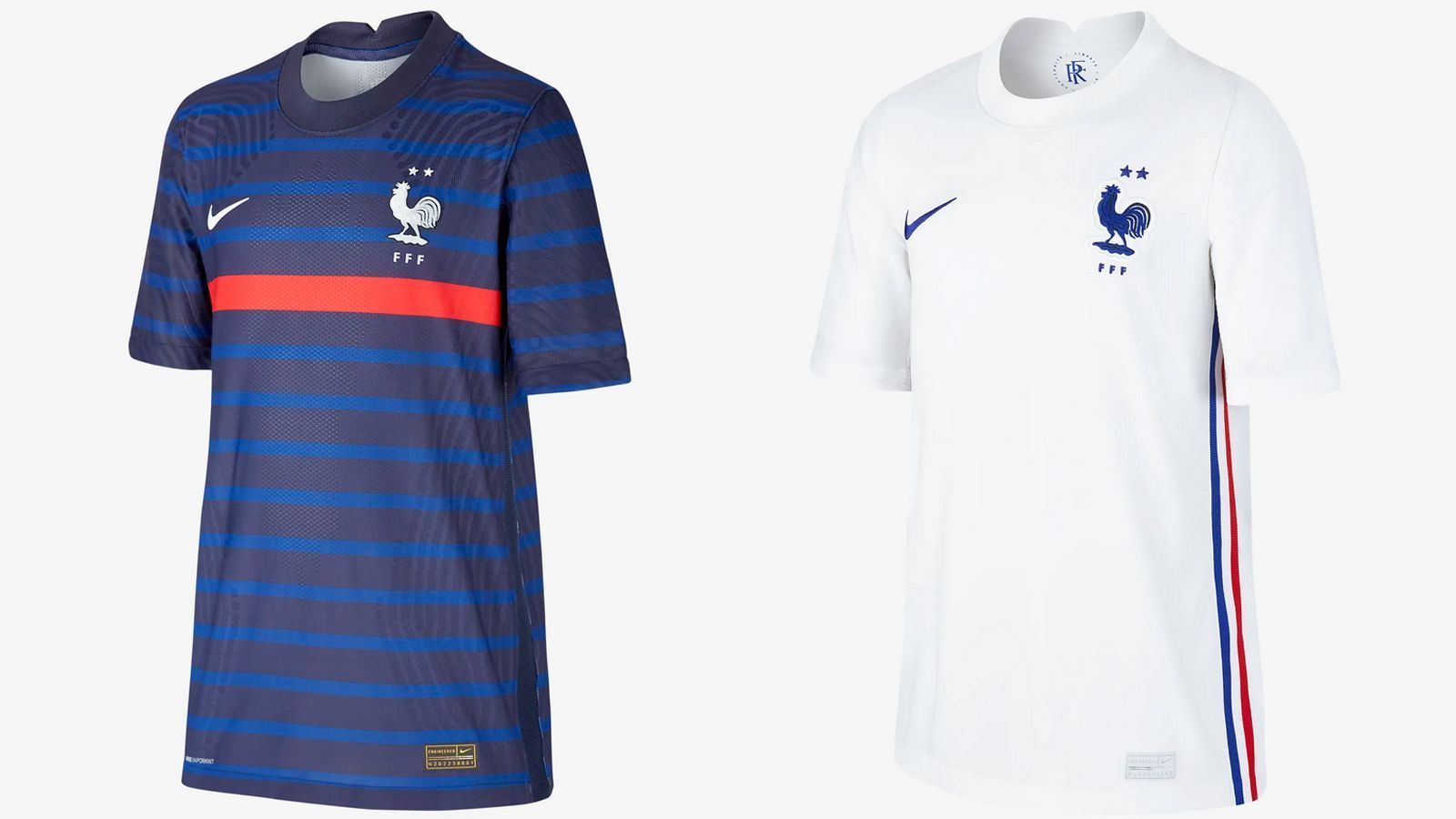 
                <strong>Frankreich</strong><br>
                Die Franzosen präsentieren sich in einem schlichten Look. Definitiv anders als bei den Vorgängern: der zweite Weltmeister-Stern über dem Verbands-Logo.
              