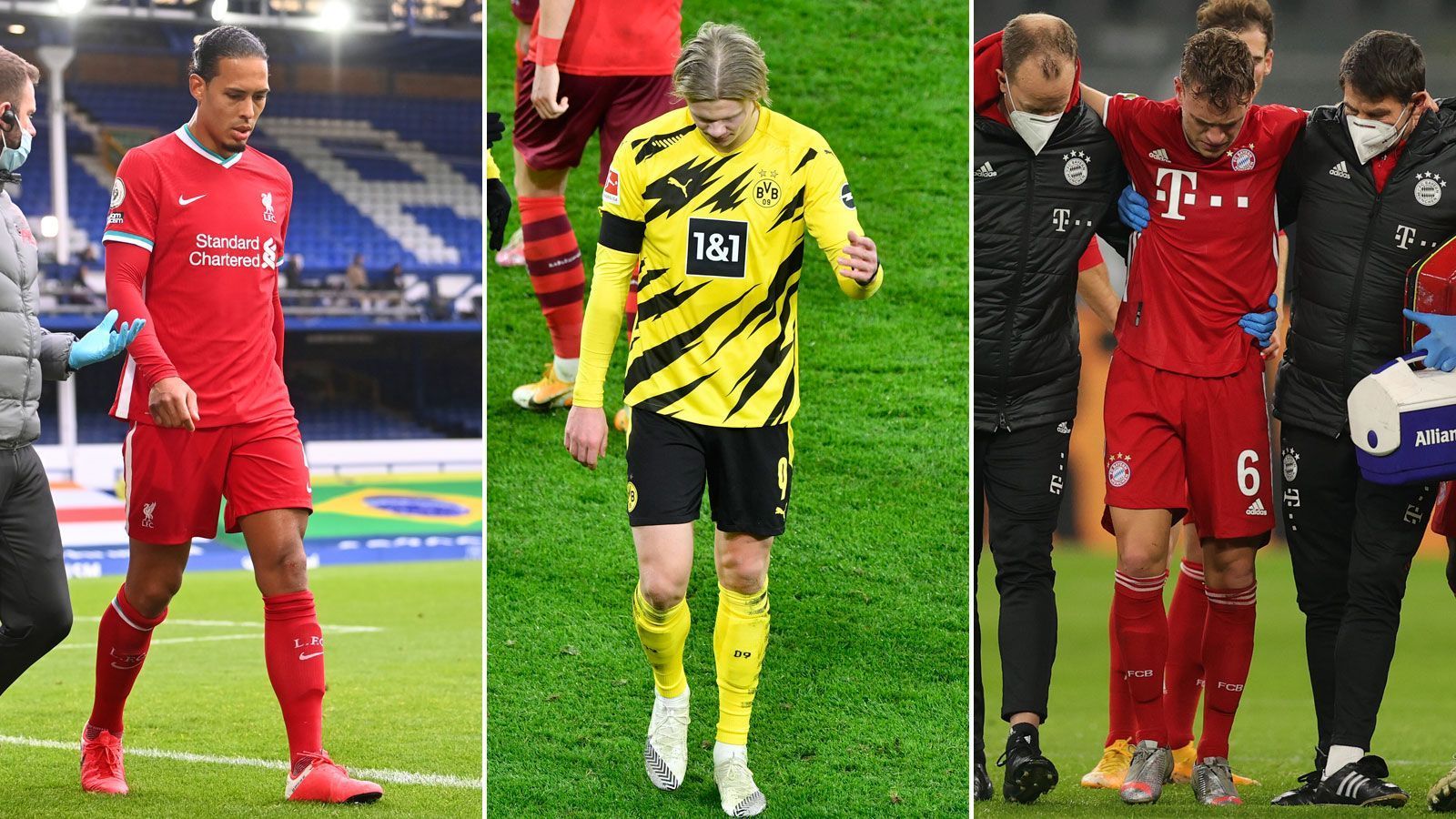 
                <strong>Lange Saison fordert ihre Opfer</strong><br>
                Durch die Corona-Pandemie gleicht die internationale Fußball-Saison 2020/21 einem Marathon. In der Bundesliga, Premier League oder La Liga müssen die Topstars mehr als 30 Spiele absolvieren, dazu kommen noch unzählige Partien in den nationalen und internationalen Wettbewerben, sowie die unausweichlichen "Ausflüge" mit den jeweiligen Nationalmannschaften. Der eng getaktete Spielplan ermöglicht zwar gefühlt jeden Tag ein Fußballspiel, birgt für Akteure allerdings auch ein hohes Verletzungsrisiko. Zahlreiche Spieler mussten dieses Schicksal bereits schmerzlich erfahren – ran.de stellt zwölf verletzte Topstars des Fußball vor. (Stand: 3. Dezember 2020)
              