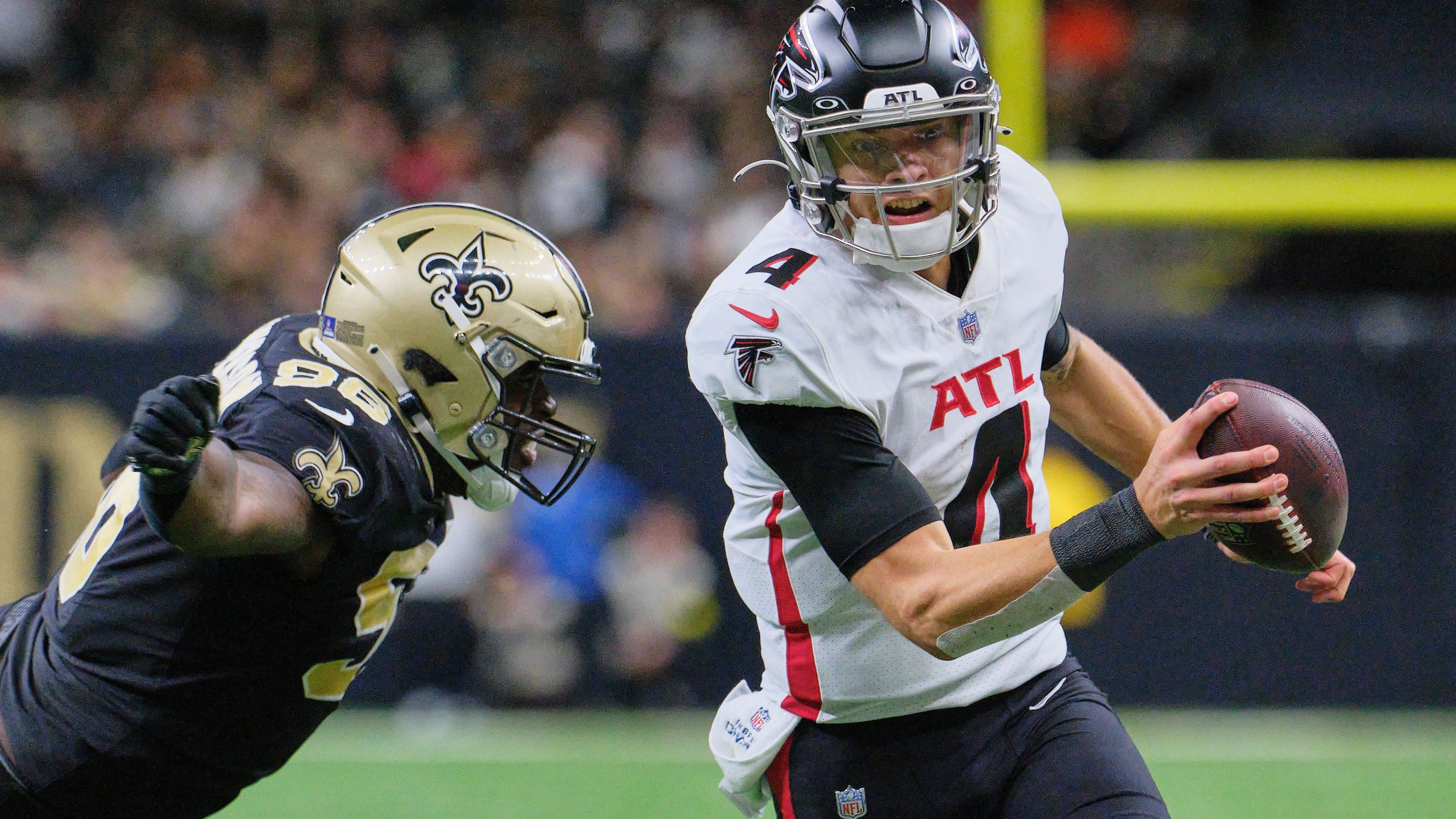 <strong>Platz 35: Desmond Ridder (Atlanta Falcons)</strong><br>Erster NFL-Start: Week 15, 2022 @ New Orleans Saints<br>Statistiken: 13/26, 97 Yards, 0 TD, 0 INT<br>QBR: 59,3