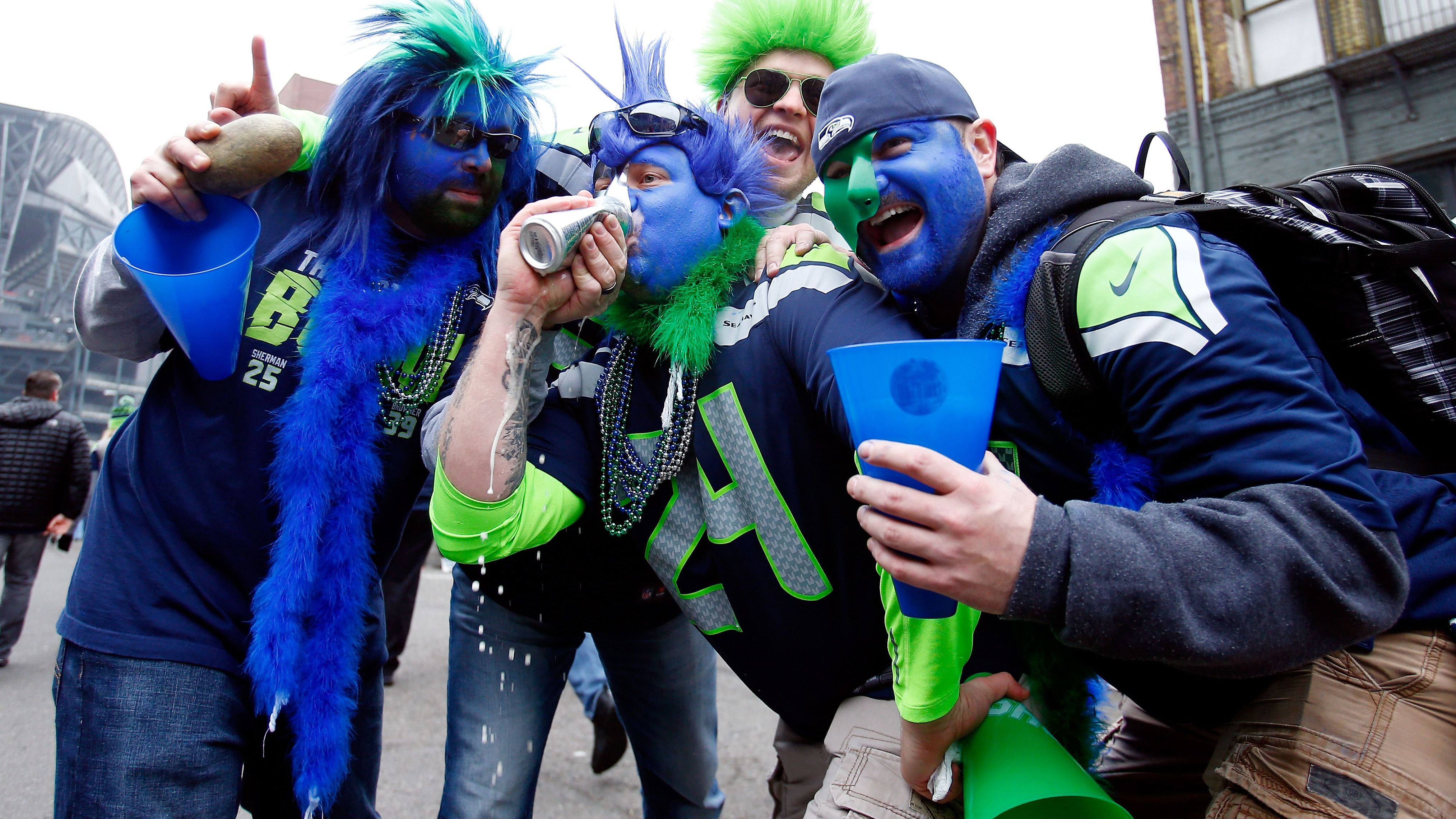 <strong>Platz 22 (geteilt):&nbsp;</strong><strong>Seattle Seahawks</strong><br>Durchschnittliche Anzahl Drinks pro Fan: 6