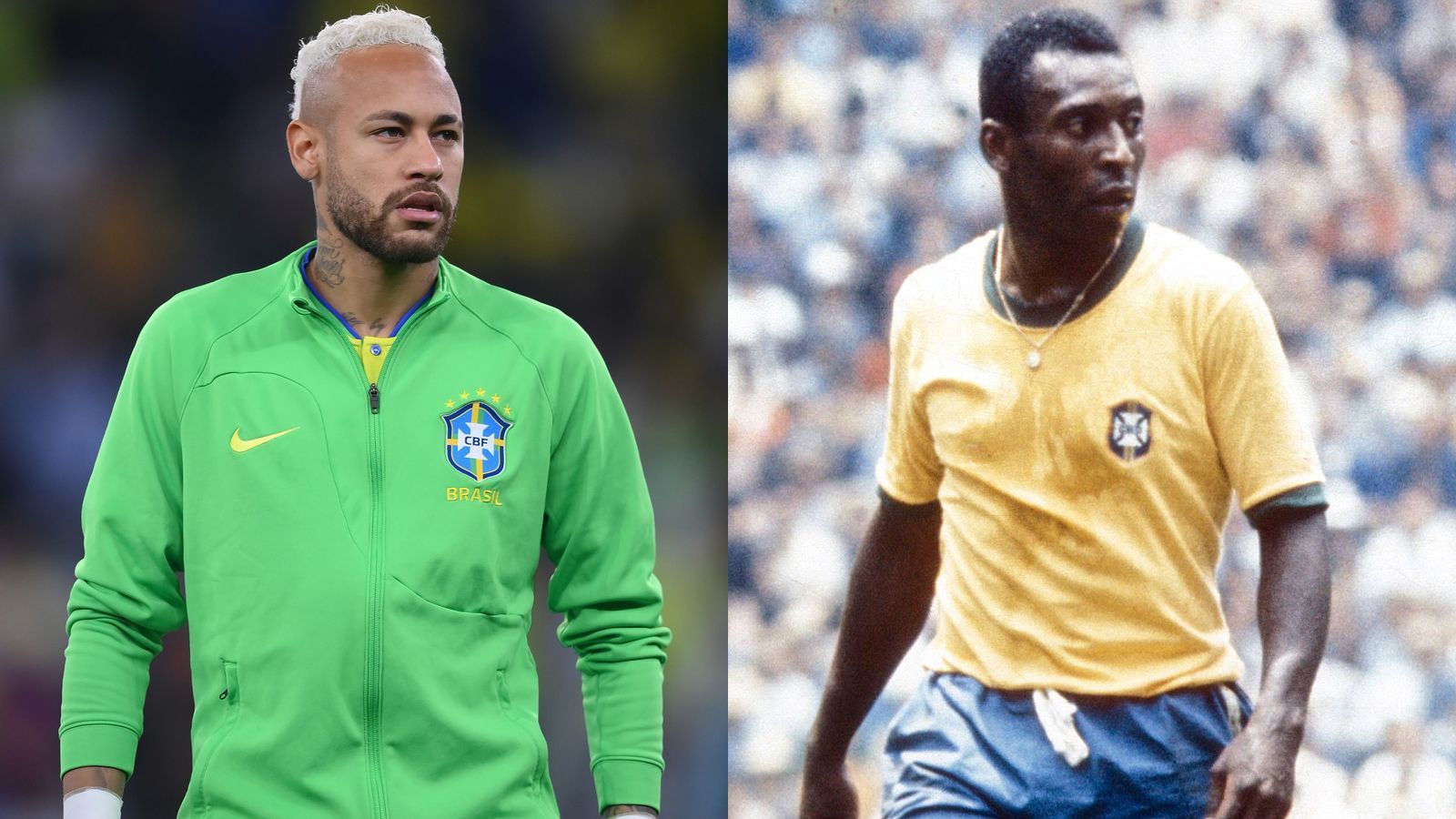 
                <strong>Brasilien: Neymar und Pele</strong><br>
                &#x2022; Länderspiel-Tore: 77<br>&#x2022; Länderspiele: 124 (Neymar), 92 (Pele)<br>
              