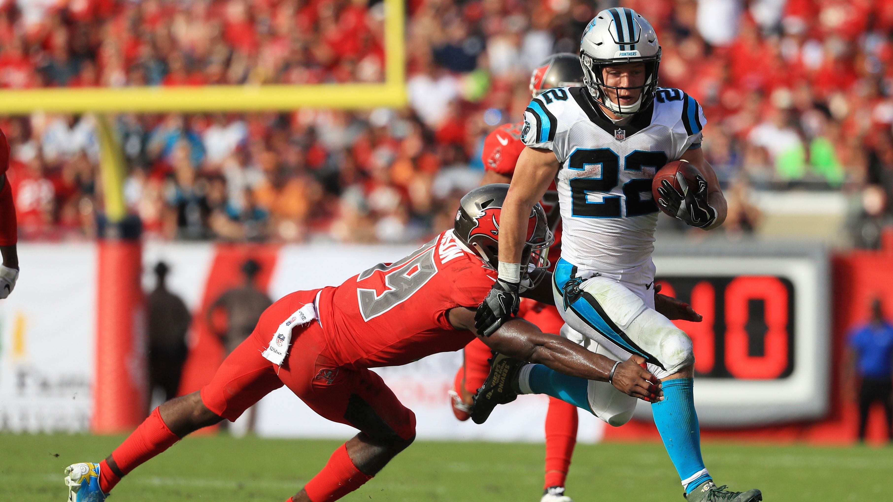 
                <strong>2. Spieltag: Carolina Panthers @Tampa Bay Buccaneers</strong><br>
                Superstar Tom Brady wird sein erstes Spiel vor heimischer Kulisse im Raimond James Stadion gegen die Carolina Panthers bestreiten.
              