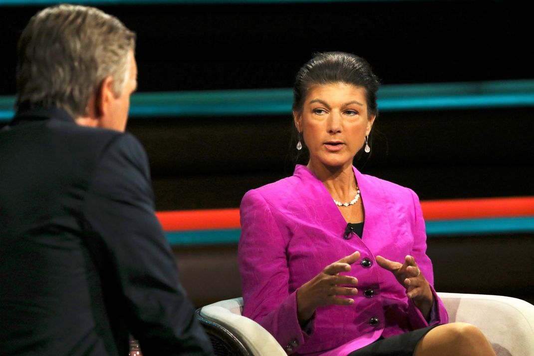 BSW-Chefin Sahra Wagenknecht in der ZDF-Talkshow von Markus Lanz