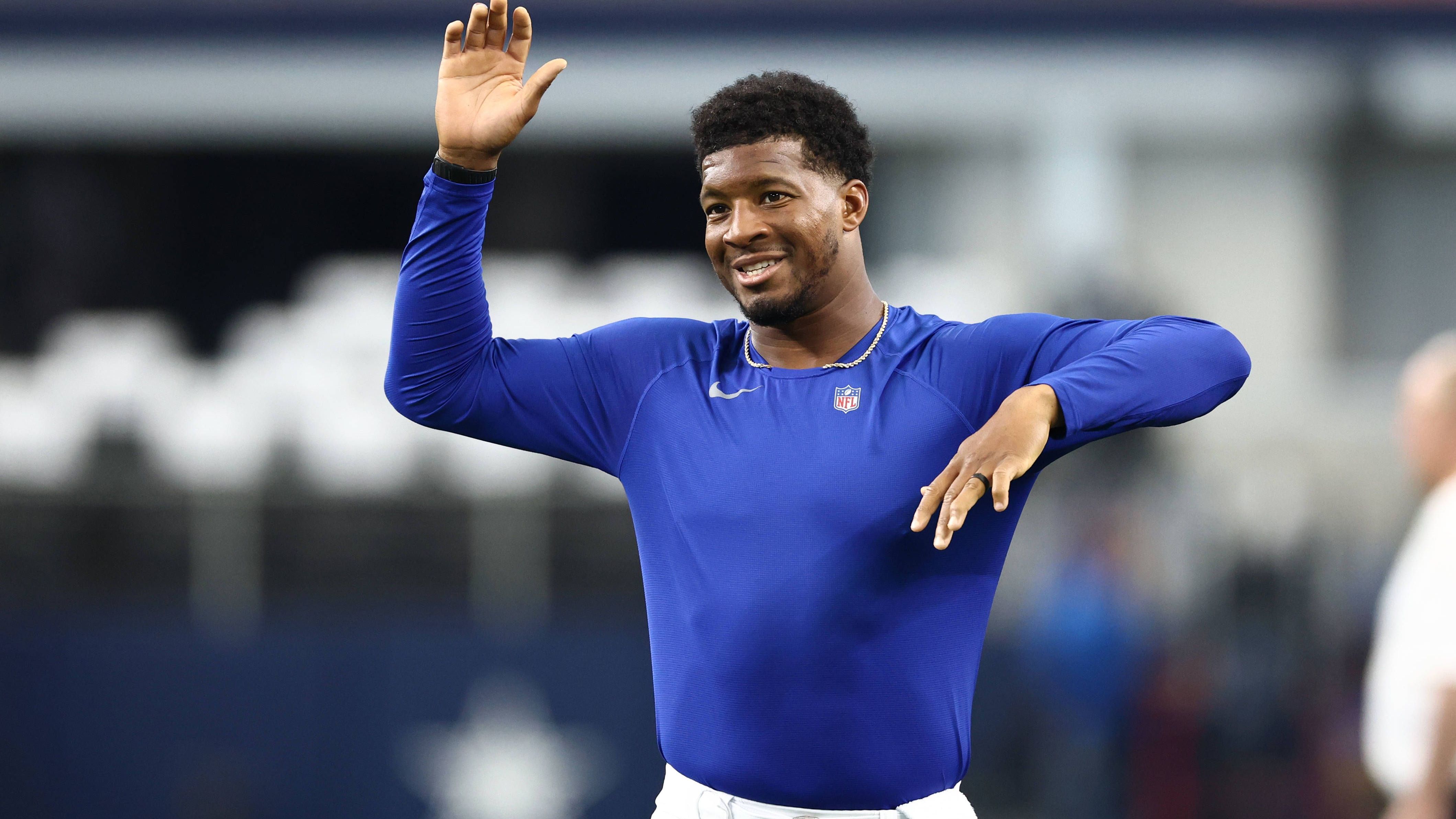 <strong>Jameis Winston (New York Giants)</strong><br>Nach der tollen Preseason-Performance von Rookie Jaxson Dart wurde Winston zur Nummer drei bei den Giants degradiert. Ohne Frage ist er damit der beste 3. QB der NFL. Der ehemalige Nummer-1-Pick ist zu höherem bestimmt. Winston startete in der vergangenen Saison sieben Spiele für die Cleveland Browns und kam auf eine Bilanz von 2-5. 2019 führte er sogar mal die NFL in Passing Yards (5.109) an. Damals bei den Tampa Bay Buccaneers. Die Giants wären sicherlich verhandlungsbereit.