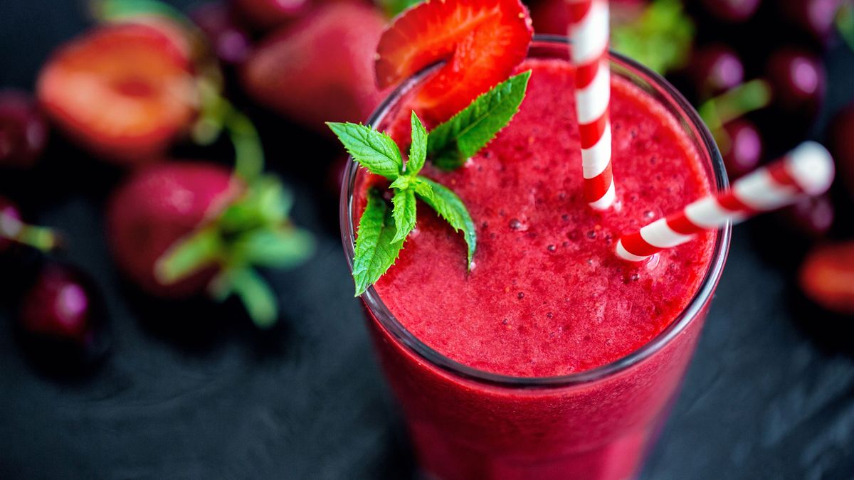 Beeren-Litschi-Smoothie