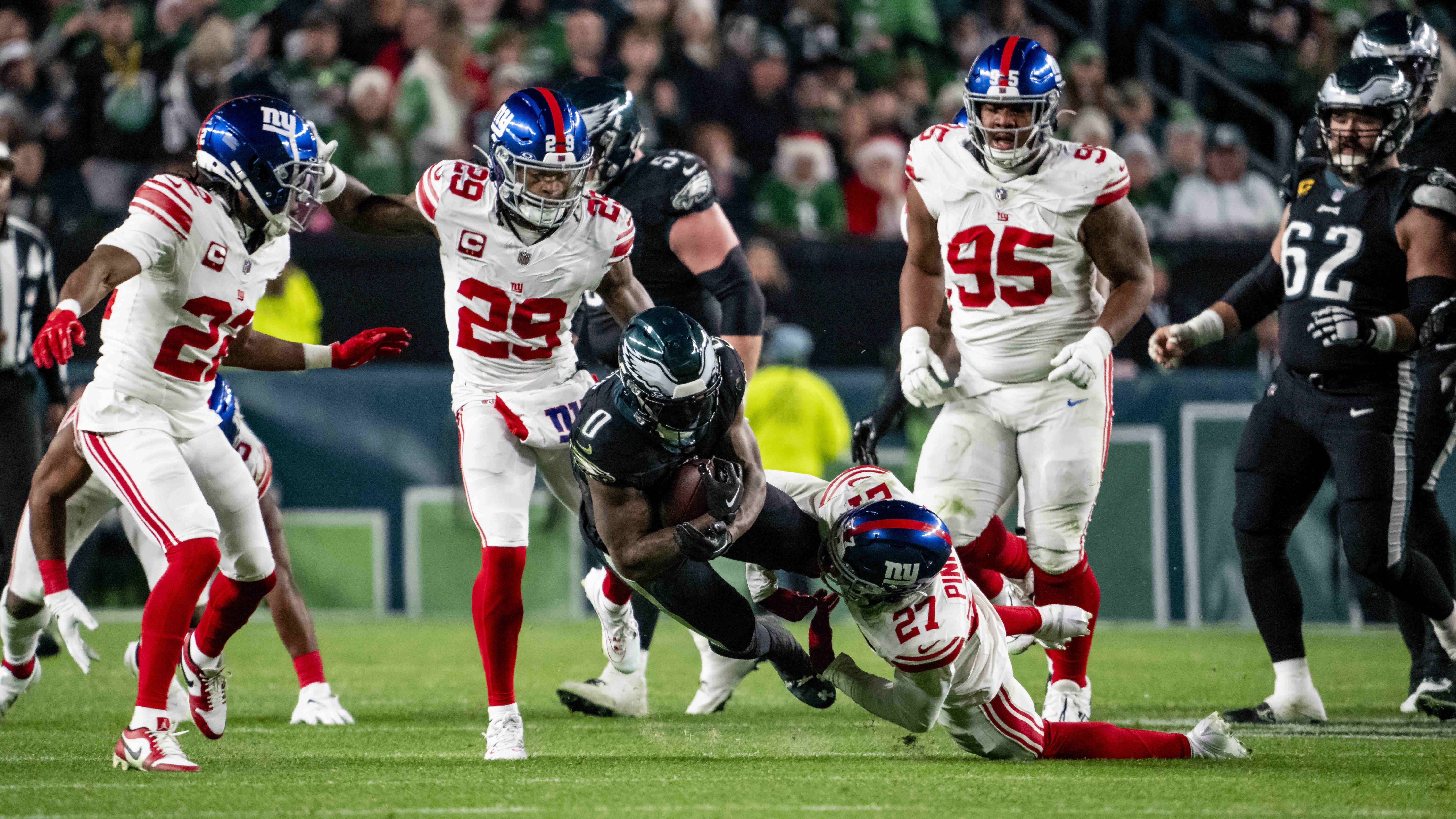 <strong>6. New York Giants at Philadelphia Eagles (33:25), Woche 17 (Weihnachten)</strong><br>29 Millionen Zuschauer