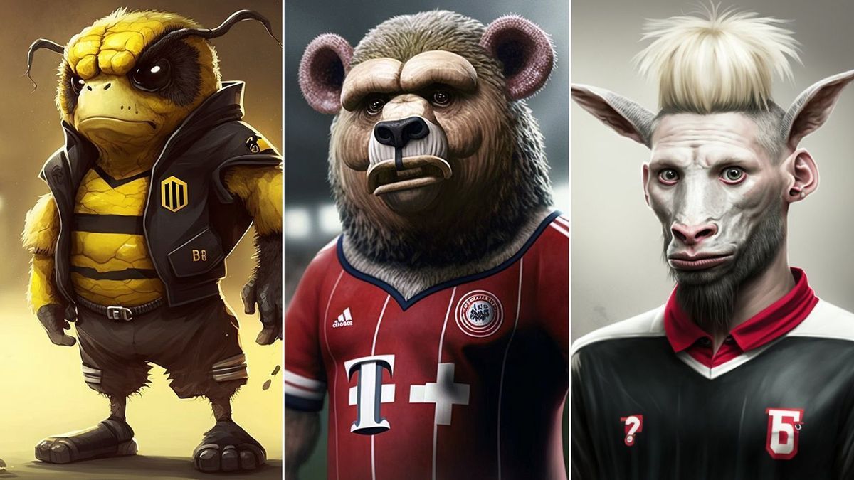 Die AI-Maskottchen der Bundesliga-Klubs