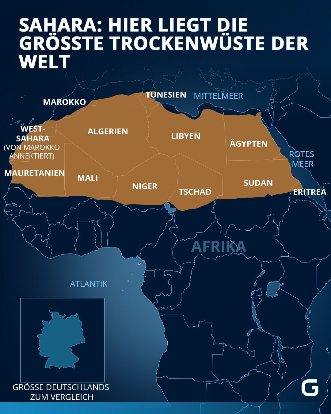 Sahara Karte Geschichte Und Klima Der Wüste Galileo 2851