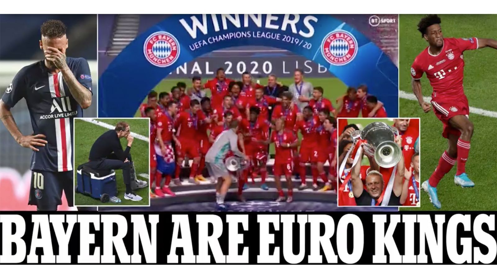 
                <strong>England</strong><br>
                Daily Mail: Bayern sind Europas Könige
              