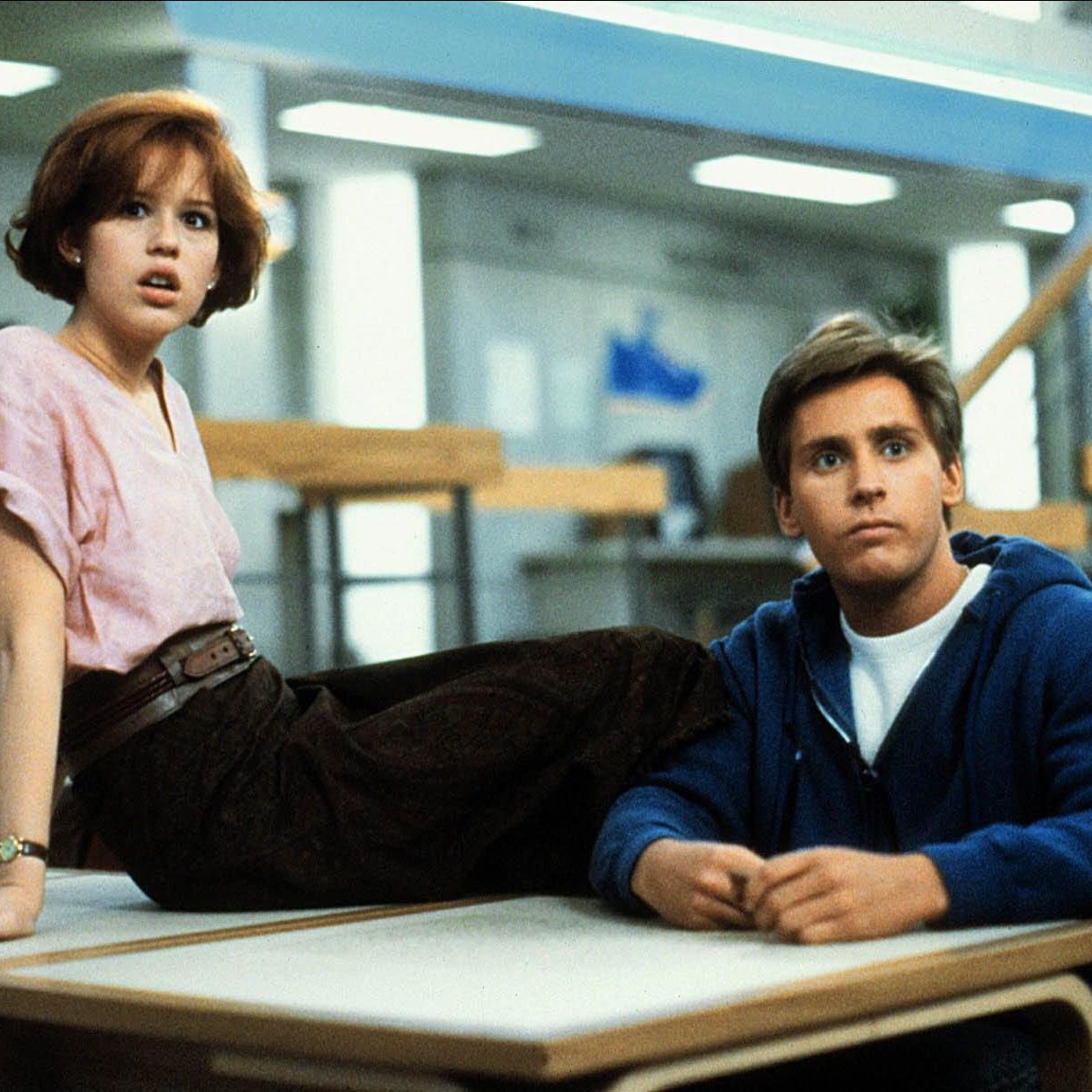 Molly Ringwald und Emilio Estevez in Breakfast club