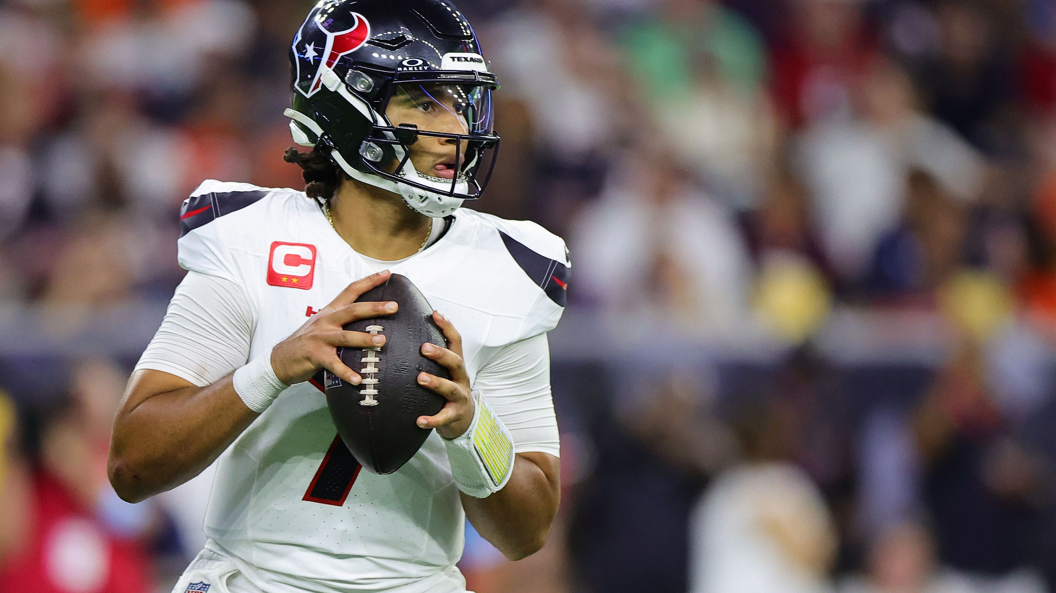 <strong>C.J. Stroud (Houston Texans)</strong><br> Letzte Interception: Saison 2024, Woche 3<br> Spiele seitdem: 0<br> Passversuche seitdem: <strong>4</strong>