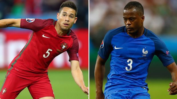 
                <strong>Raphael Guerreiro vs. Patrice Evra</strong><br>
                Raphael Guerreiro vs. Patrice Evra: Dortmunds Neuzugang Guerreiro muss sich im indirekten Duell mit Frankreichs Oldie Evra messen. Der Juve-Legionär kam zwar schwer ins Turnier, verschuldete im Eröffnungsspiel gegen Rumänien auch einen Strafstoß. Seitdem bringt Evra jedoch seine große Routine und Klasse aufs Feld. Guerreiro ist hingegen ein Newcomer, der die EM als erste große Bühne nutzt. Punkt für beide. 3:4.
              