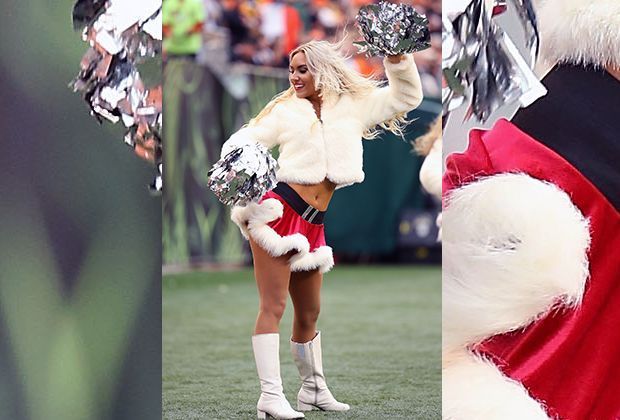 
                <strong>Cincinnati Bengals</strong><br>
                Klassisch rot und weiß stehen die Mädels der Cincinnati Bengals auf dem Platz. 
              
