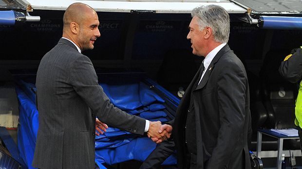 
                <strong>Ancelotti gegen Guardiola</strong><br>
                Mit Carlo Ancelotti folgt beim FC Bayern ein renommierter Trainer auf Pep Guardiola. Beide waren als Coaches in der Champions League schon erfolgreich. Ancelotti trat bereits mit dem AC Parma, Juventus Turin, AC Mailand, FC Chelsea, Paris Saint-Germain und Real Madrid in der Königsklasse an. Guardiola mit dem FC Barcelona und den Bayern. "Opta" vergleicht die Champions-League-Statistik der beiden Trainer.
              