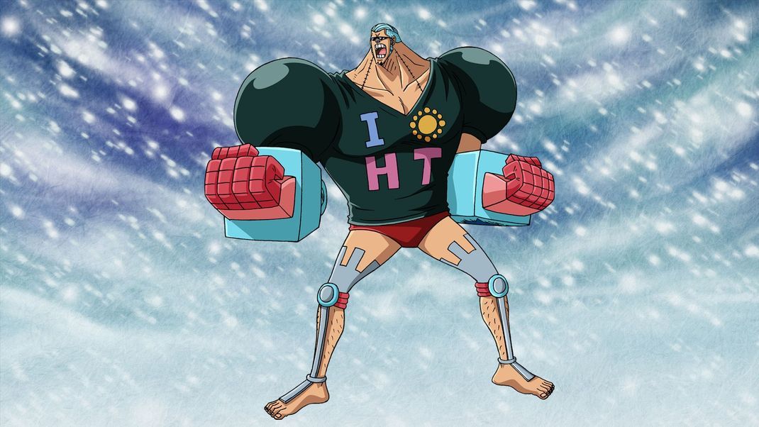 Franky, der Schiffszimmermann in "One Piece", hat Teile seines Körpers durch Maschinen ersetzt.