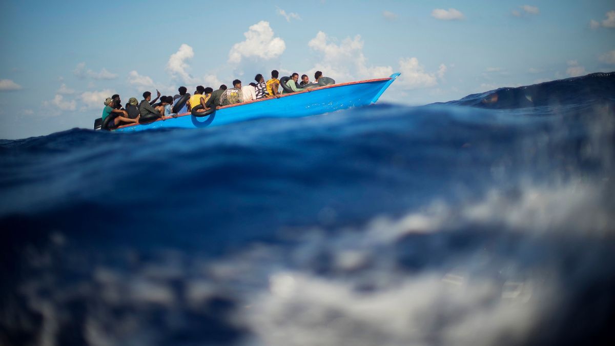 Flüchtlinge, die über das Mittelmeer kommen