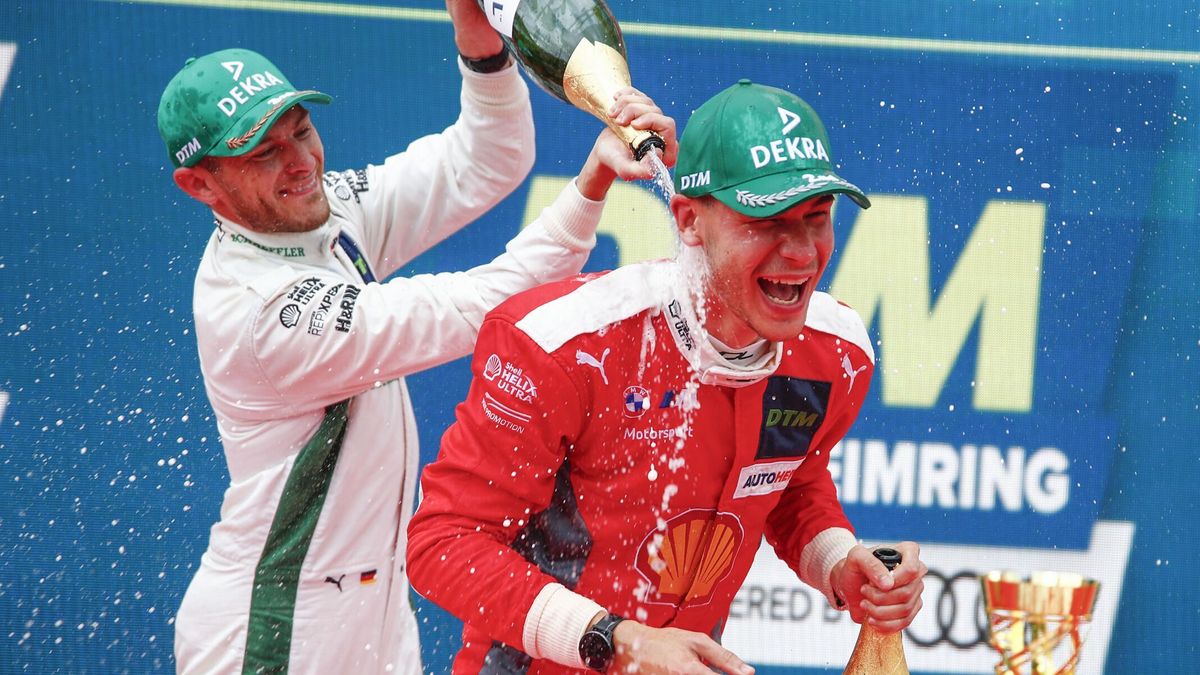 Freude am Erfolg: Sheldon van der Linde nach Platz zwei in Hockenheim