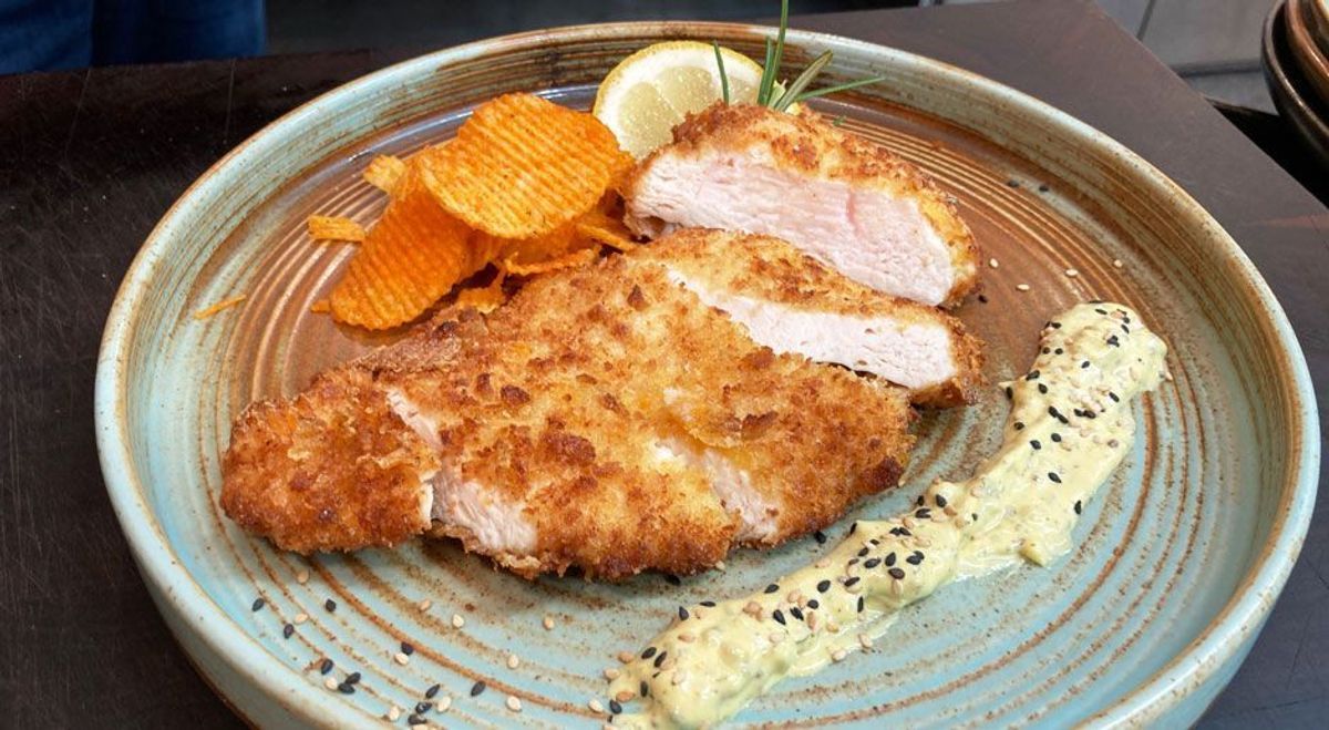 Chips-Schnitzel