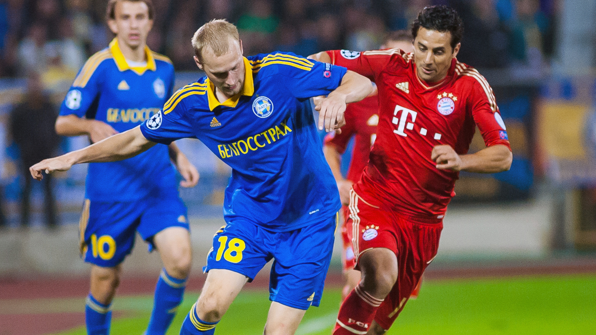 <strong>BATE Borisov - FC Bayern München 3:2 (2012/13)</strong><br>
                Die Bayern erholten sich vom Vize-Triple und spielten nur ein Jahr später die bis dahin erfolgreichste Saison der Vereinsgeschichte. Für einen peinlichen Ausrutscher waren die Münchner dennoch zu haben. 2:3 unterlag der spätere Henkelpott-Gewinner bei BATE Borisov aus Belarus in der Gruppenphase.