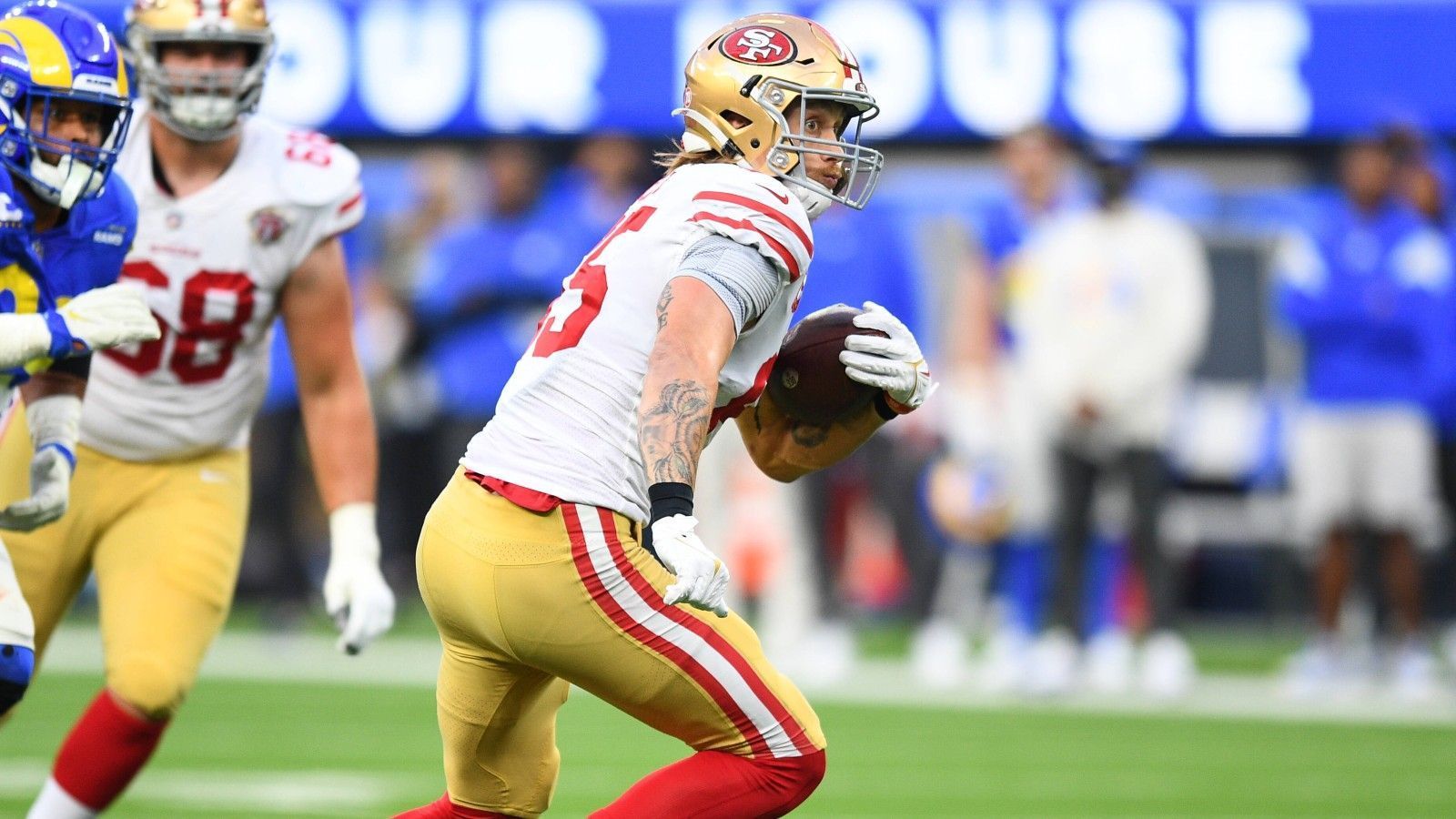 
                <strong>Platz 7: George Kittle</strong><br>
                Tight End der San Francisco 49ers
              