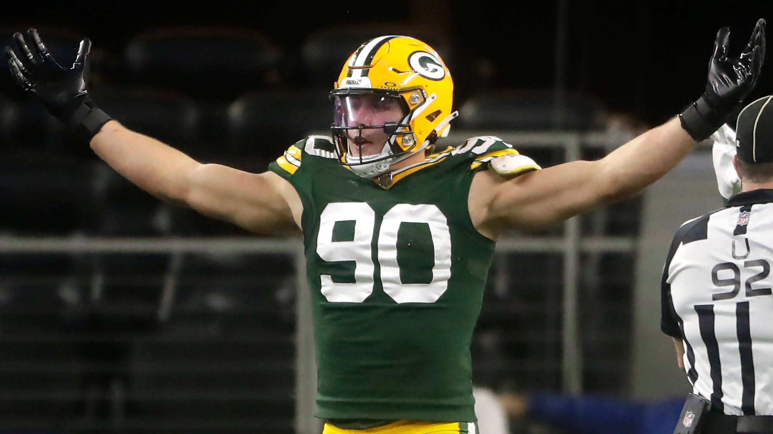 <strong>Green Bay Packers: 2023, Pick 13 - Lukas van Ness (DE)</strong><br>Dass van Ness bei Green Bay landete, ist dem Rodgers-Trade zu den Jets zu verdanken. Überzeugte vor allem mit seiner Athletik. Solide Rookie-Saison und noch viel Raum für Verbesserung.