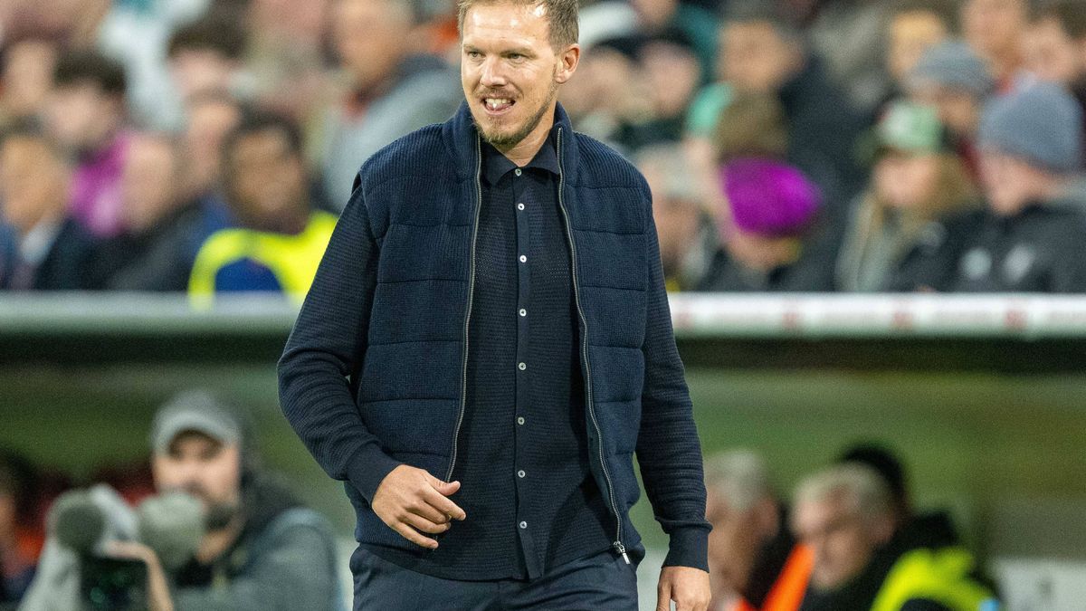 Julian Nagelsmann (Deutschland, Chef-Trainer), Geste, gestikuliert, GER, Deutschland vs. Niederlande, Fussball, Nations League, Gruppe C, 4. Spieltag, Spielzeit 2024 2025, 14.10.2024, DFL DFB regul...