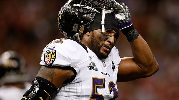 
                <strong>Inside Linebacker: Ray Lewis</strong><br>
                Inside Linebacker: Ray Lewis. Super-Bowl-Gewinner XXXV, XLVII, Super-Bowl-MVP XXXV mit den Baltimore Ravens.
              