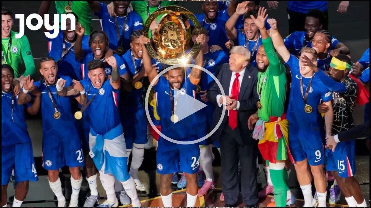 Verwirrung bei Chelsea-Spielern: Donald Trump bleibt bei Pokal-Übergabe bei der Mannschaft
