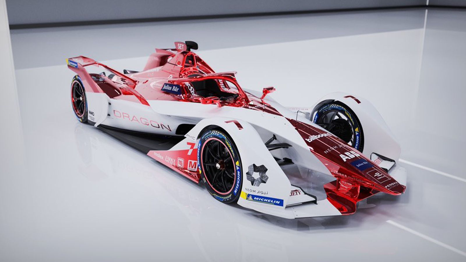 
                <strong>Dragon Penske</strong><br>
                - Fahrer: Sergio Sette Camara, Nico Müller- Antrieb: Penske EV-5 
              