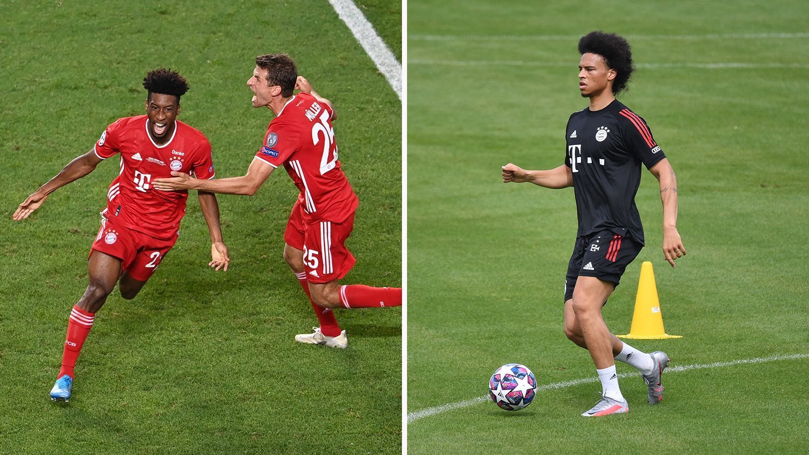 
                <strong>FC Bayern: Kingsley Coman vs. Leroy Sane</strong><br>
                Es wird ein enger Kampf auf der Außenbahn des Champions-League-Siegers. Finaltorschütze Coman möchte wieder regelmäßiger spielen, Neuzugang Sane hat aber auch absolute Stammplatz-Vorstellungen. Ob Leihgabe Ivan Perisic auch noch länger gebunden wird, steht weiterhin in den Sternen. Vermutlich kann Hansi Flick aber auch diesen Konkurrenzkampf moderieren.
              